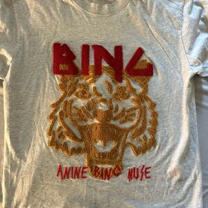 Anine Bing tiger tee chenille Heather grey